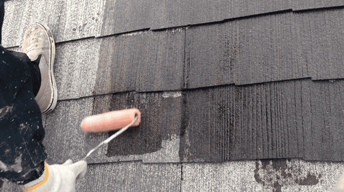 屋根の下塗り2